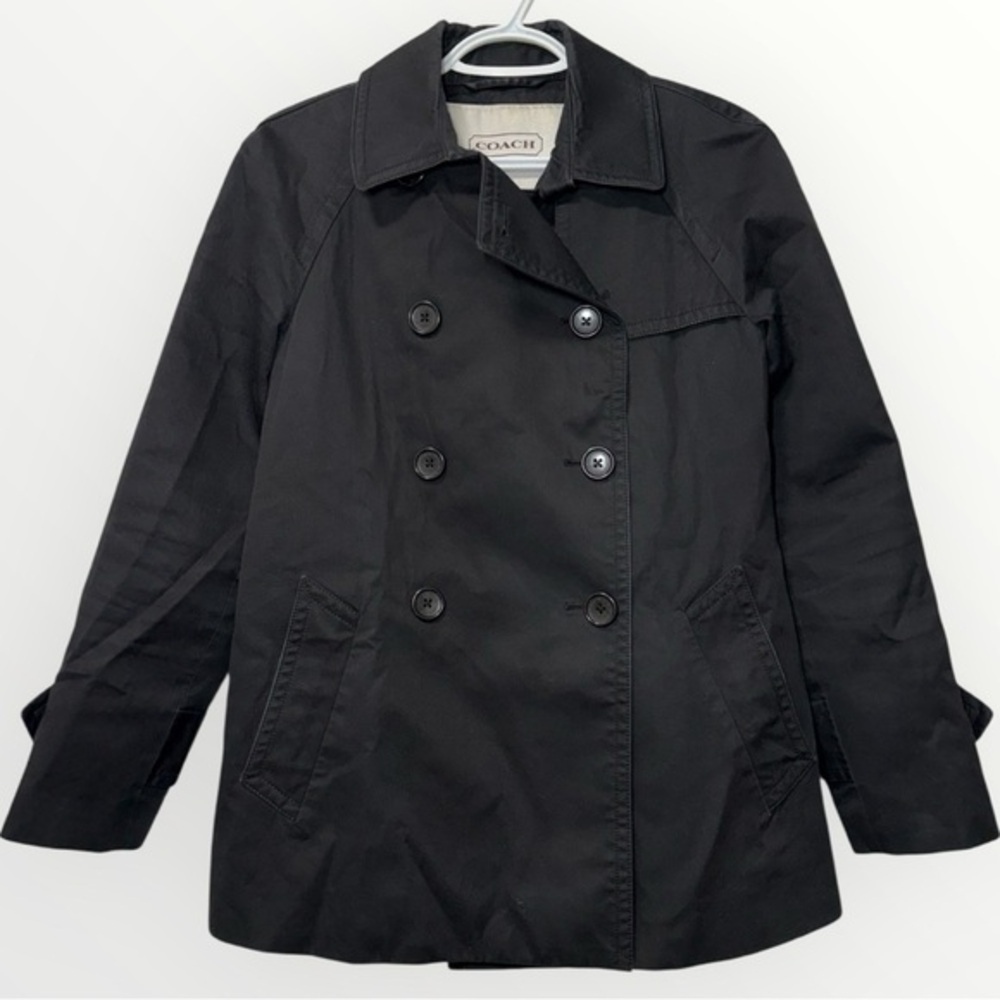 Coach Black Double-Breasted Blazer size S
